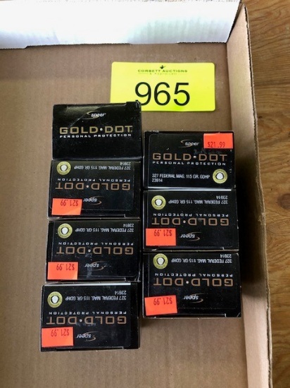 140 ROUNDS SPEER GOLD DOT 327 FEDERAL MAG 115 GRN GDHP