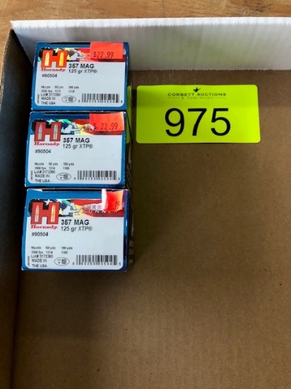 75 ROUNDS HORNADY 357 MAG 125GRN XTP