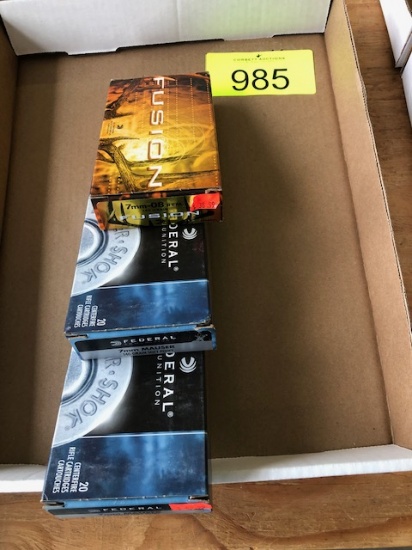 60 ROUNDS 7MM & 7MM-08: (40) FEDERAL 7MM 140 GRN SP, (20) FUSION 7MM-08 140 GRN