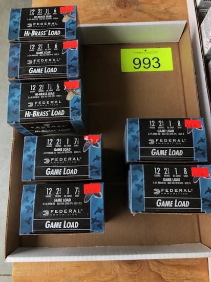 175 ROUNDS FEDERAL 12 GA. 2 3/4, 6, 7 1/2, & 8 SHOT