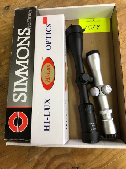 (2) SCOPES: (1) SIMMONS SCOPE 2-6X32, (1) HI-LUX 3-9X40