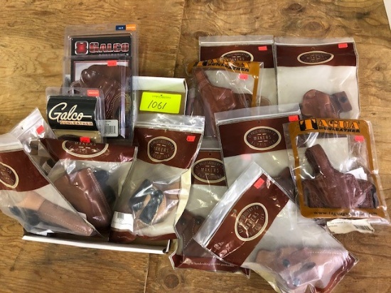 (14) LEATHER HOLSTERS - EL PASO SADDLERY, GALCO, TAGUA