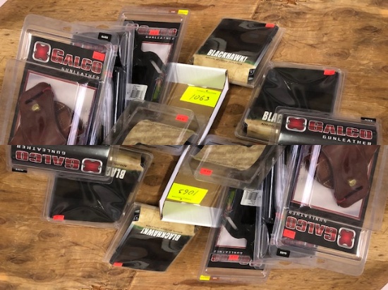 (9) HOLSTERS - BLACKHAWK, GALCO