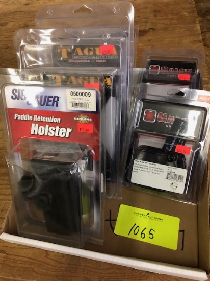 (6) HOLSTERS - BLACKHAWK, TAGUA, SIG SAUER