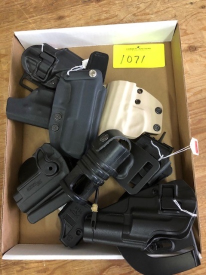 (9) HOLSTERS - BLACKHAWK, SIG SAUER, VARIETY OF BRANDS