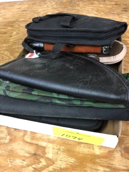 (9) PISTOL CASES POUCHES
