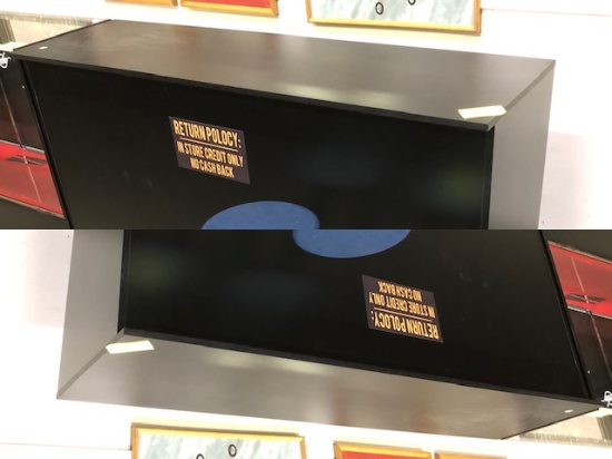SALES COUNTER - 70" LONG X 20" WIDE X 38 1/2" HIGH - AND (2) STOOLS