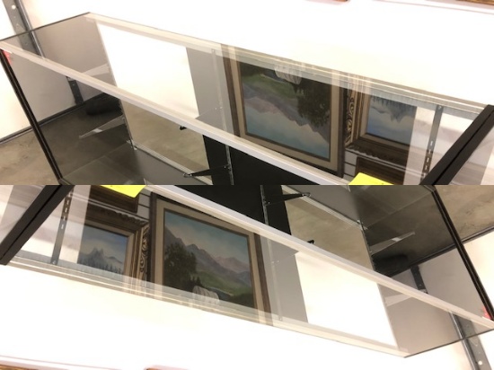 GLASS DISPLAY CASE - 70" LONG X 17 1/2" WIDE X 38 1/2" HIGH