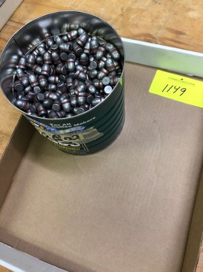 CAN OF .452 LEAD ROUND NOSE BULLETS