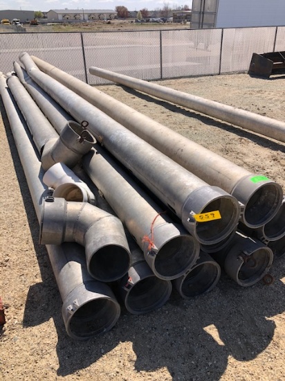 (11) 30' GATED PIPE, PLUS ELBOWS/PARTS - ROUGH