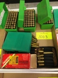 RCBS 30/30 DIES AND MISC 30/30 AMMO, & PLASTIC BOXES