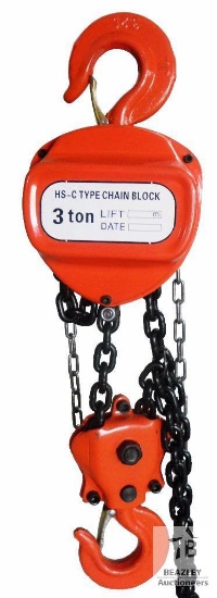 Unused Heavy Duty 3 Ton Chain Hoist [Yard 1: Odessa, TX]