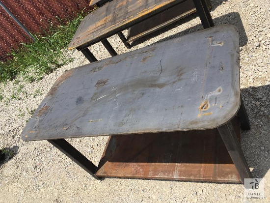 Unused Heavy Duty 30in X 57in Welding Shop Table with Shelf