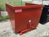 Unused Standard Duty 3 Cubic Yard Self Dumping Hopper (4,000 lb. capacity)