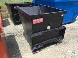 Unused 1.5 Cubic Yard Trash Hopper (Mounts to skid steer)