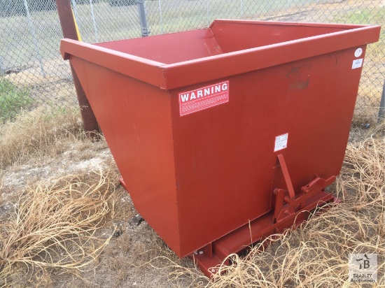 Unused Standard Duty 2 Cubic Yard Self Dumping Hopper (4,000 lb. capacity)