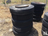 (10) Various Size Tractor Trailer Tires & Wheels