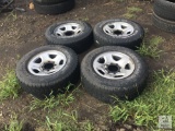 (4) Michelin 445/50R22.5 Truck Tires and Aluminum Rims