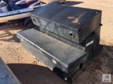 Lot of (2) L-Shaped 100 Gal. Fuel Tanks, (1) Truck Tool Box[YARD 1]