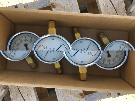 (4) Unused Oil Filled Gauges