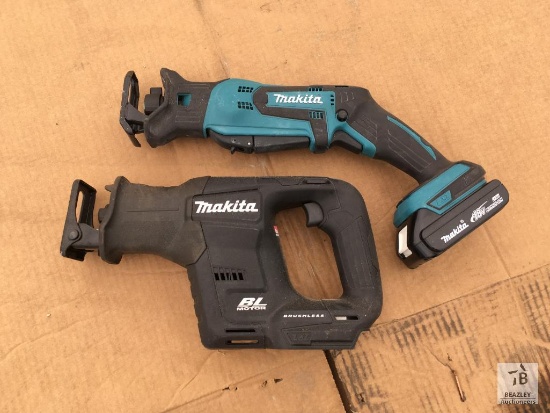 Lot of (2) Unused Makita 18V & 12V max CXT... Cordless Recipro Saws