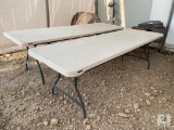 (2) Lifetime White Plastic 8ft Tables