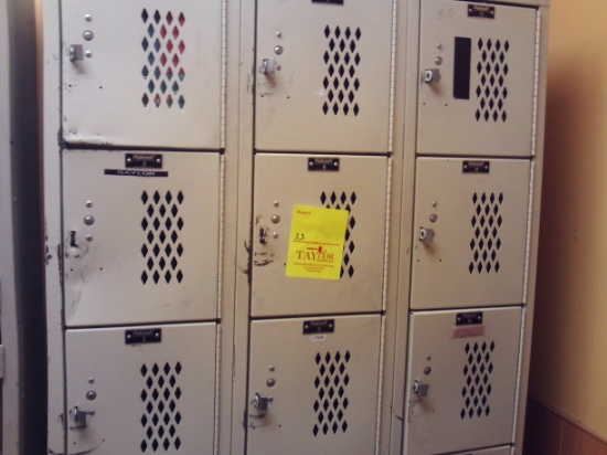 3 - metal lockers Bolted Together