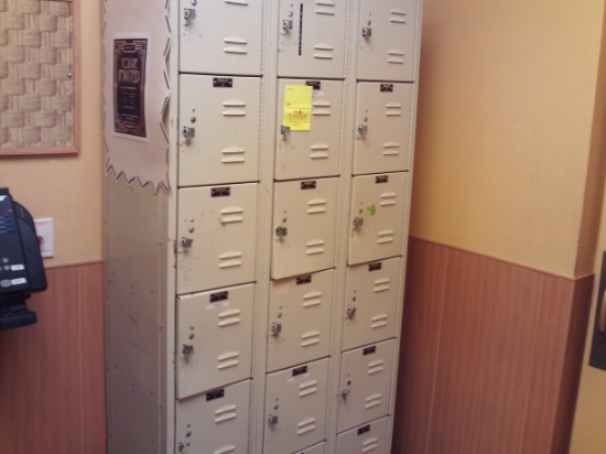 3 - metal lockers Bolted Together