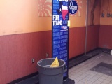 Trash Can And Sign
