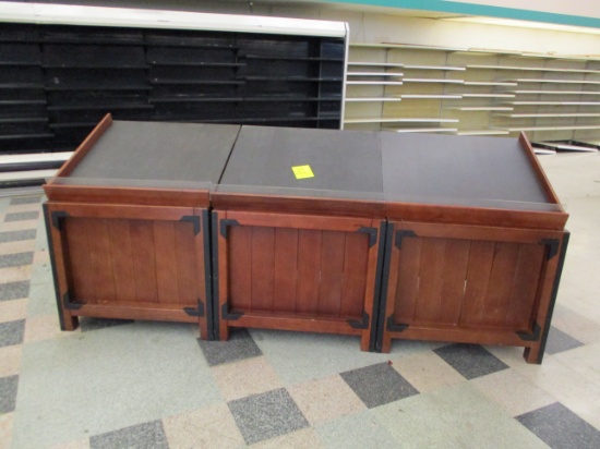 3 - Wooden Produce Display Boxes