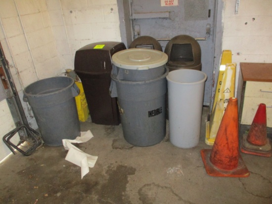 Trash Cans , Safety Cones