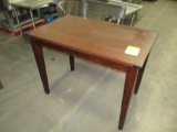 Marco Wooden Table with Metal Corner Protectors
