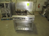 Garland Gas Oven with 4 Burners & Griddle