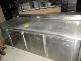8' Stainless Steel Table W/ SS Doors and Shelves