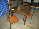 old Table with 4 Chairs