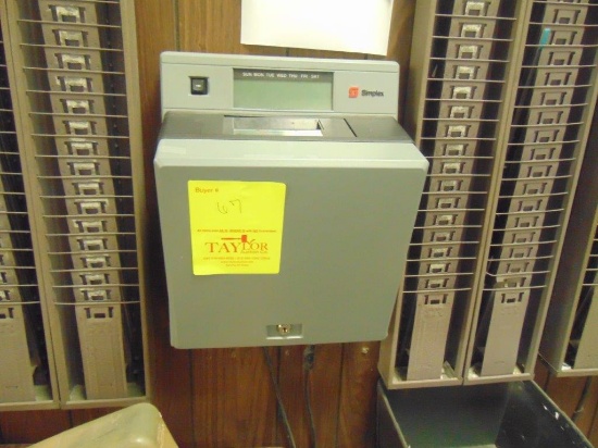 Simplex Time Clock Machine And Timecard Holders