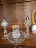 Crystal S/P Shakers & Plate