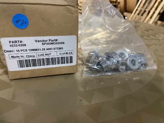 16pcs 12mm x 1.25 & Stems