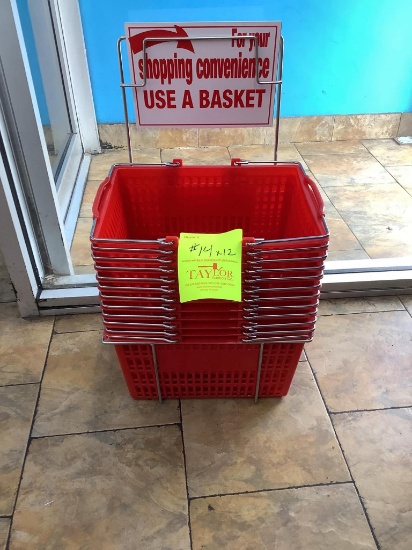 Shoppin Basket Holder With 12 Baskets