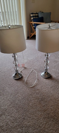 Matched Crystal Lamps