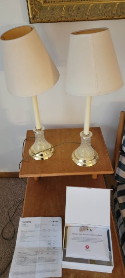 Matched Crystal Lamps