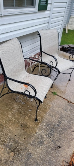 2 Outdoor Chairs & Plant Stand