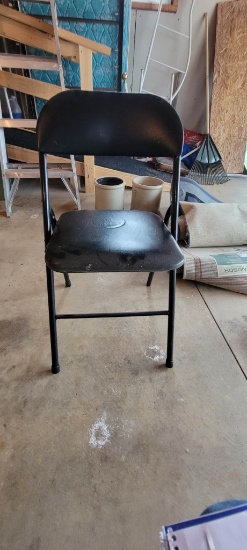 4 Padded Black Folding Chairs