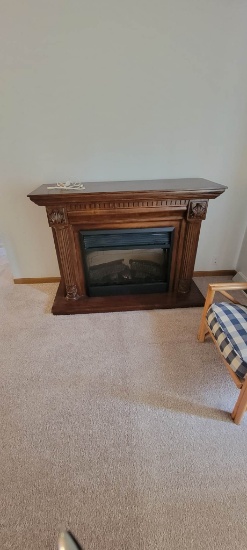 Solid Oak Electric Fire Place