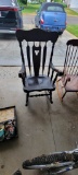 Antique Solid Walnut Rocking Chair