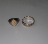 Sterling & 14kt Stamped Rings