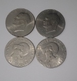 1776-1976 Eisenhower Liberty Bell Moon Clad Silver One Dollar Bicentennial Coins