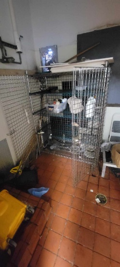 Stainless Steel Storage Cage & Contents