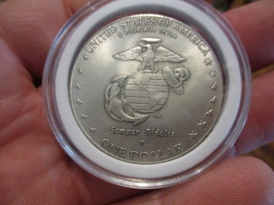 Silver Commemerative USMC Coin
