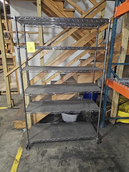 Stainless Steel 6 Tier Rack On Casters